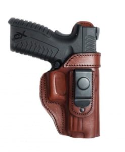 IWB leather holster with steel clip