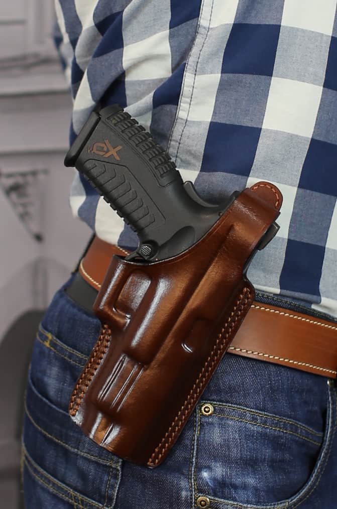 OWB Leather holster for Ruger LCR Falco IWB 