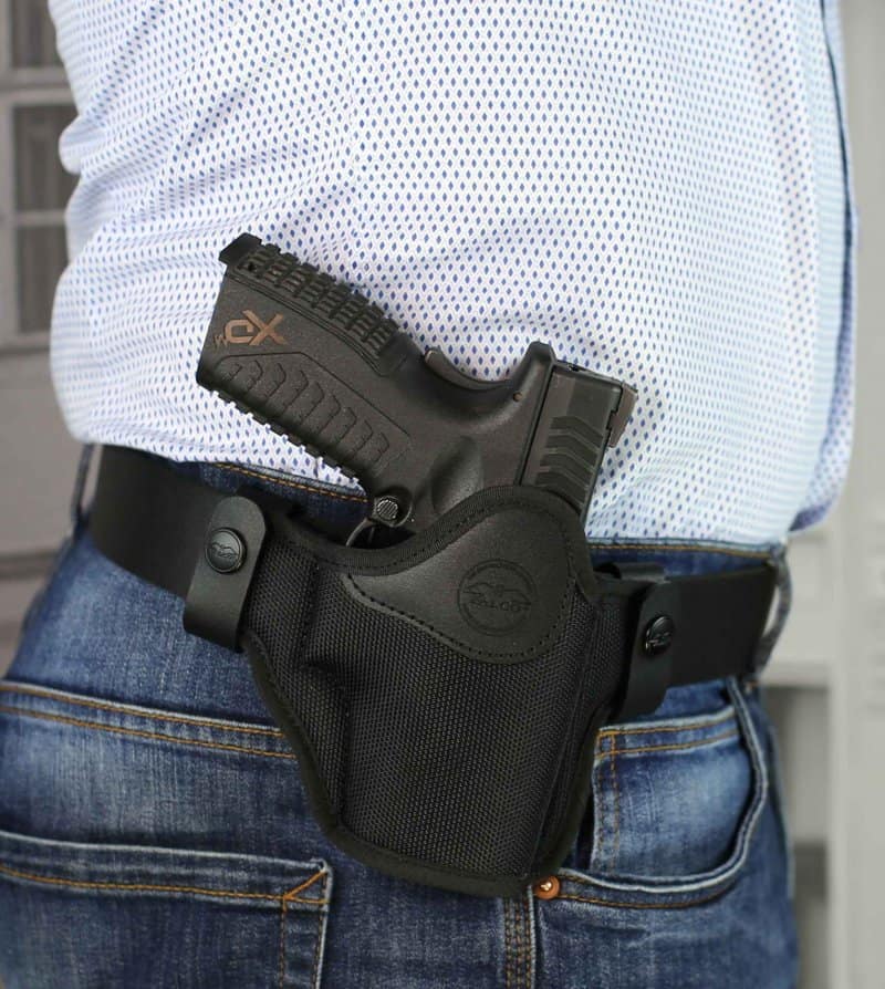 Premium Quality Black Open Top Pancake Style OWB Holster Fits Sig Sauer P238 