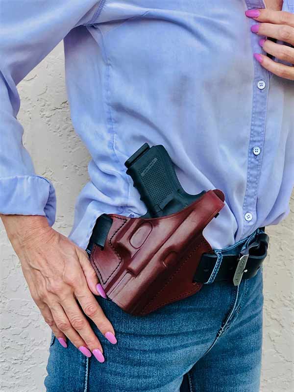 OWB Leather holster for Colt 1911 3.3" Falco Holsters IWB 