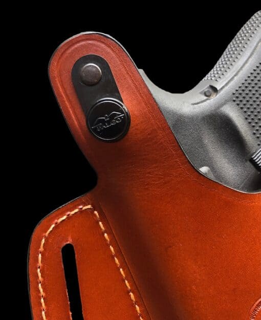 OWB leather holster for a gun with light