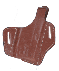 OWB leather holster for gun with tactical light / laser