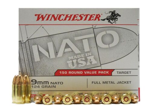 9 mm NATO 124 grain pistol ammo