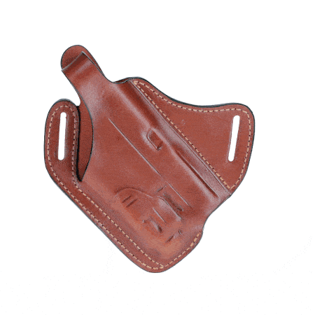 Cross draw leather holster for guns with light / laser C604L