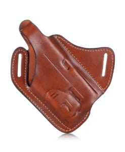 Cross draw leather holster for guns with light/laser C604L