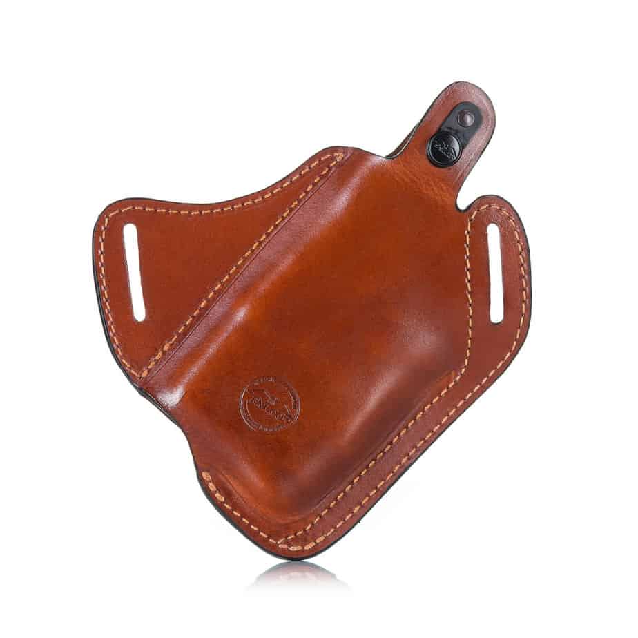 Cross draw leather holster for guns with light / laser C604L