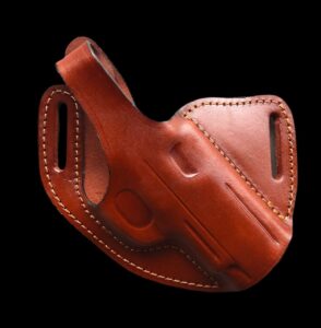 Cross draw leather holster model C604R