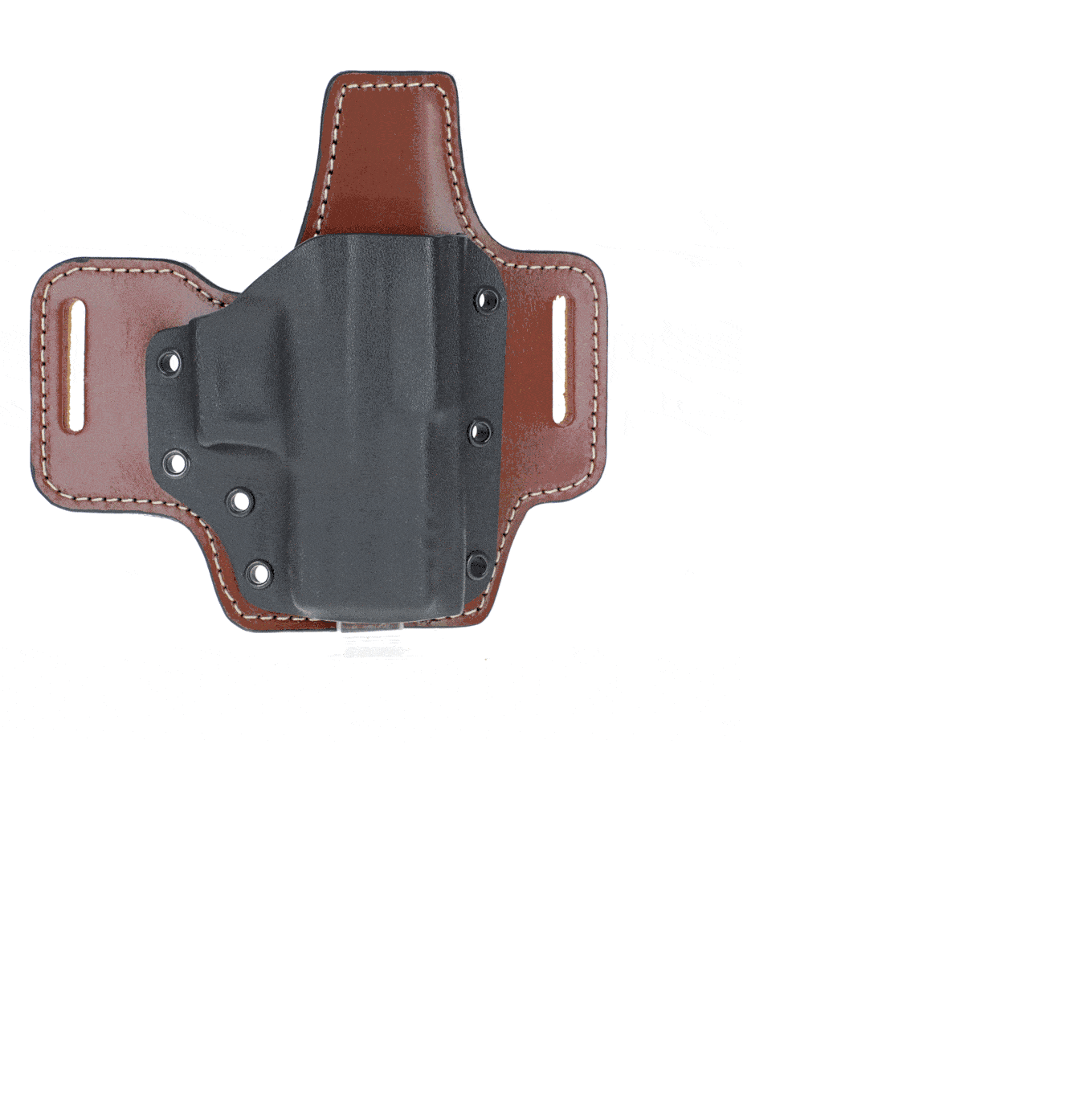 Kydex belt holster on leather platform model C904-2021