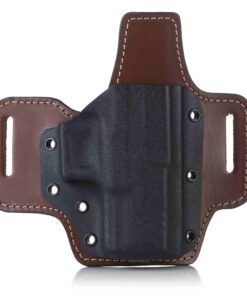 Kydex belt holster on leather platform C904-2021