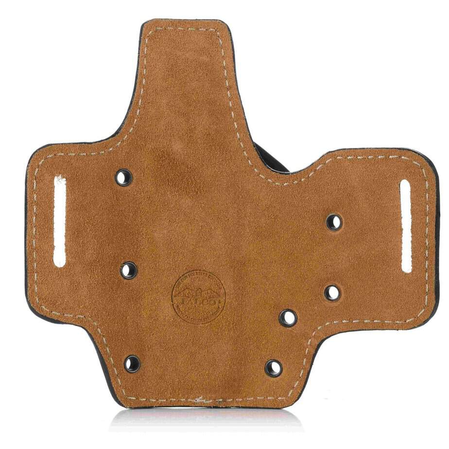 Kydex belt holster on leather platform model C904