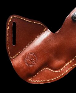 Cross draw leather holster model C126R for gun with red dot