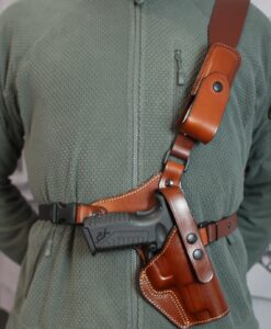 Forester style chest leather holster